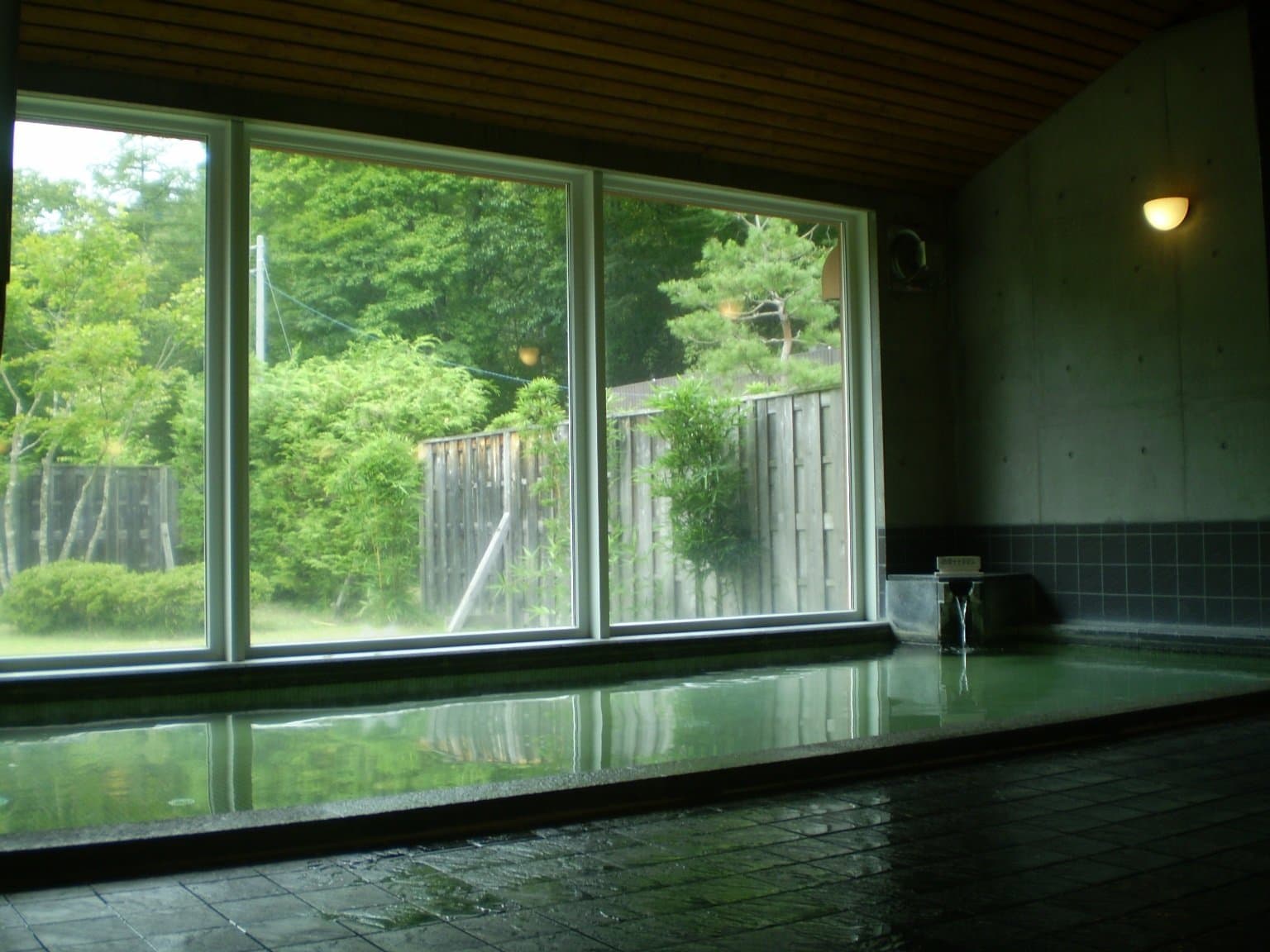 Indoor bath at Choei-no-Kakureyu, Kuni hot-spring area, Nakanojo